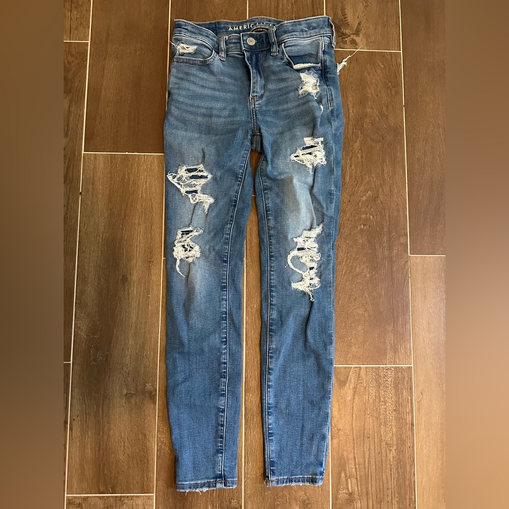 AE Next Level High-Waisted Patched Jegging size 000